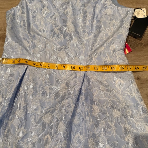 ADRIANNA PAPELL Pearl Trimmed Jacquard Dress - Picture 14 of 16